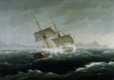 Sailing Vessel in a Heavy Sea by Thomas Birch